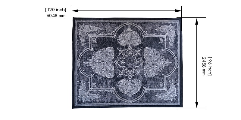 Petal Persian Knotted Rug dimensions