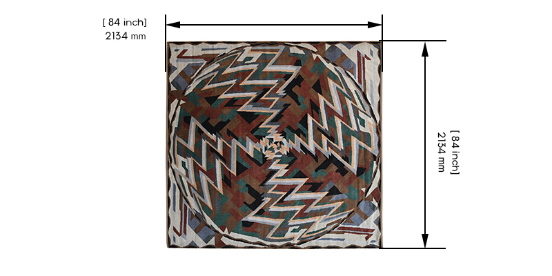 Gibson Turkish Knotted Rug dimensions