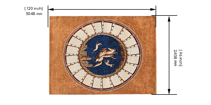 Artax Persian Knotted Rug dimensions