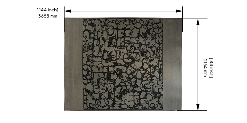 Traverse Turkish Knotted Rug dimensions