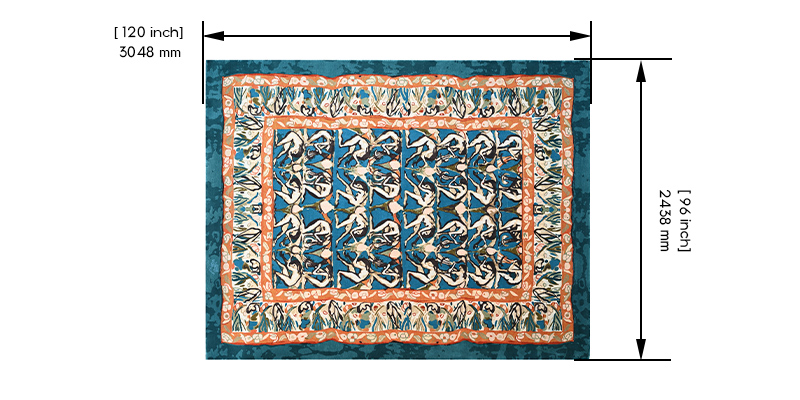 Perception Persian Knotted Rug dimensions