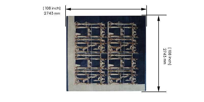 Grecian Persian Knotted Rug dimensions