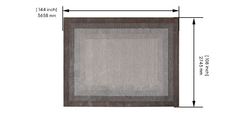 Ombre Haze Tufted Rug dimensions