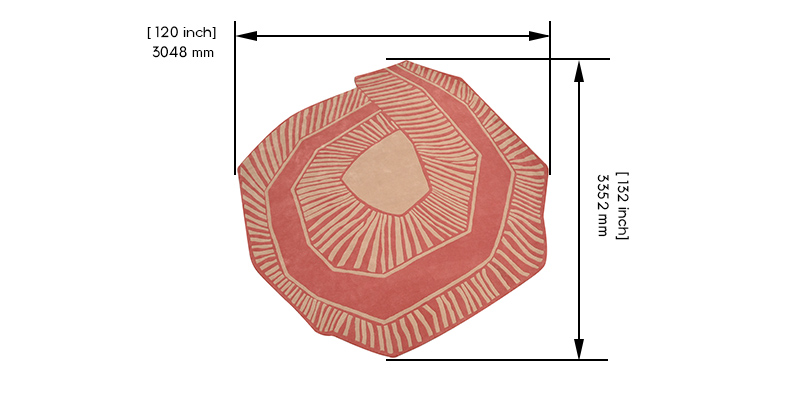 Coral Bloom Rug dimensions