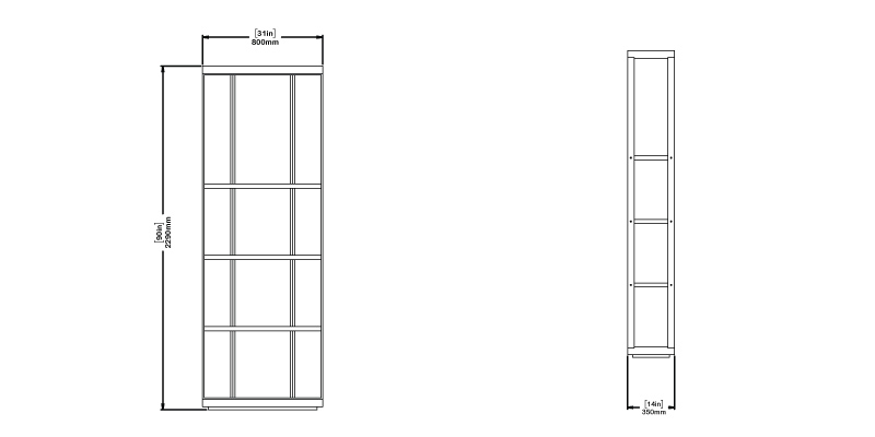 Travis Display Unit (Small) dimensions