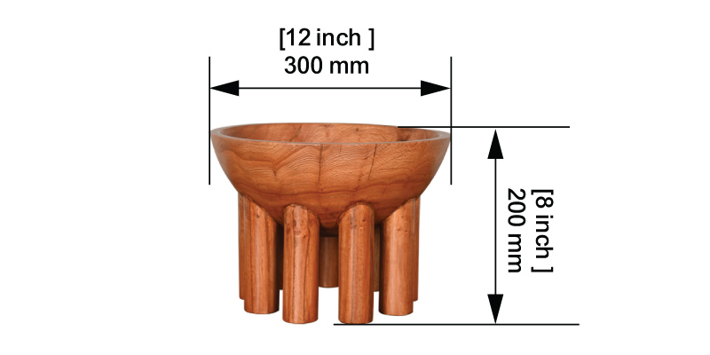 Rustic Pedestal Bowl dimensions