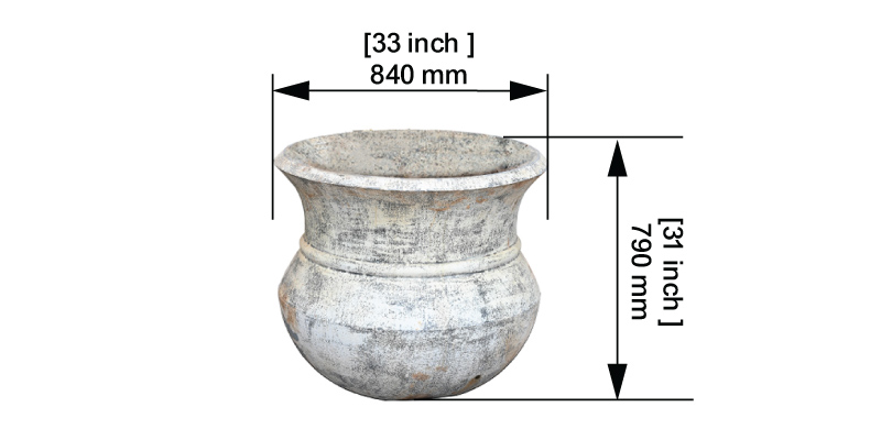 Antique Amphora Planter dimensions