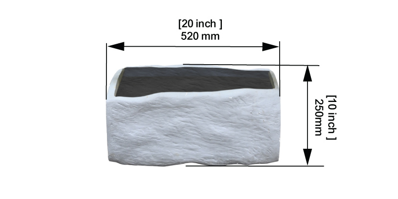Riverstone Block Planter dimensions