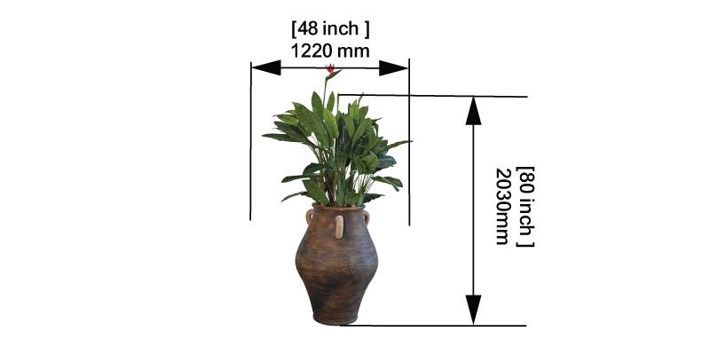 Tulip Planter dimensions