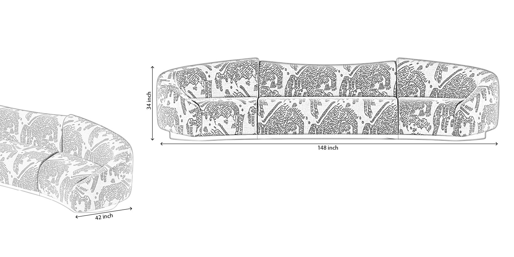 Nora Sofa dimensions