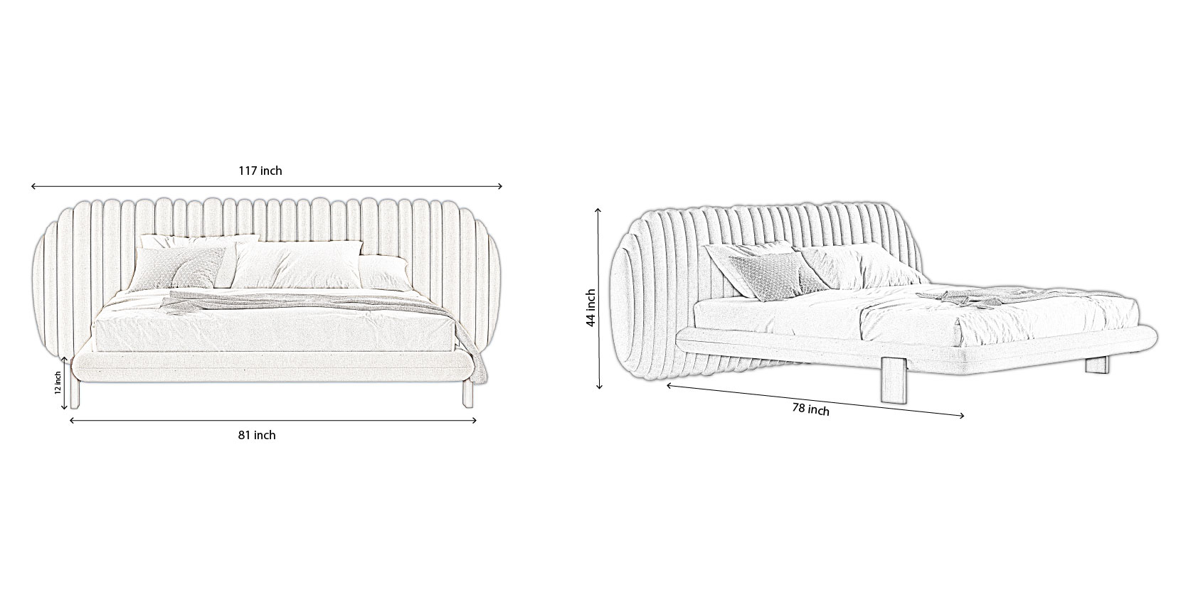 Spaghetti Luxe Bed dimensions