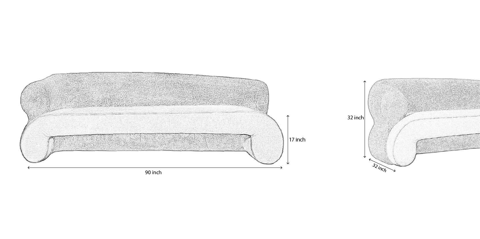 Cloudchunk Sofa dimensions