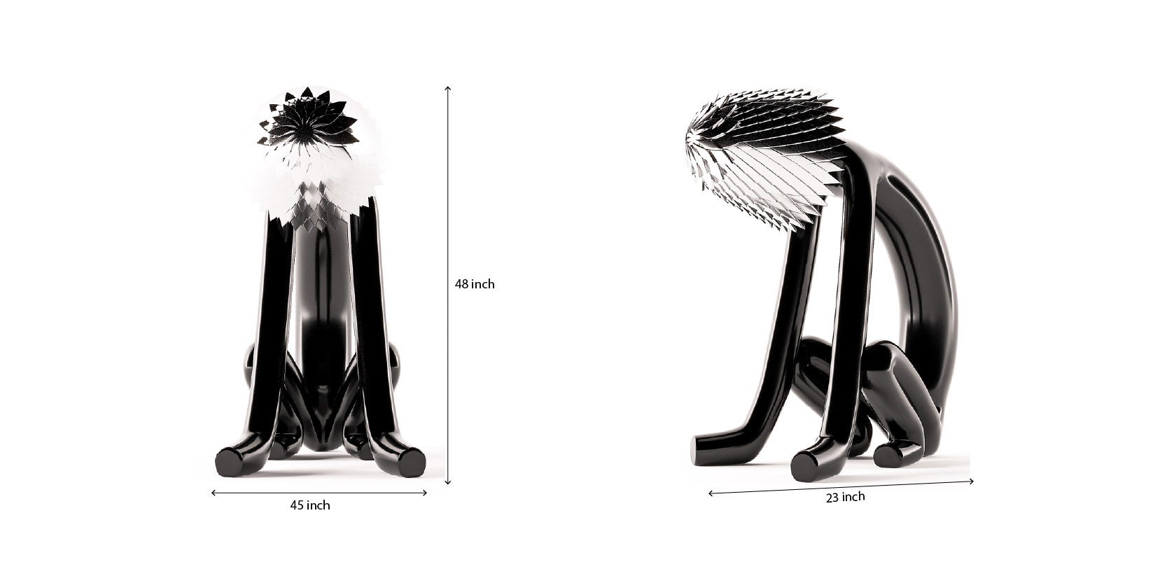 Dog Sculpture dimensions