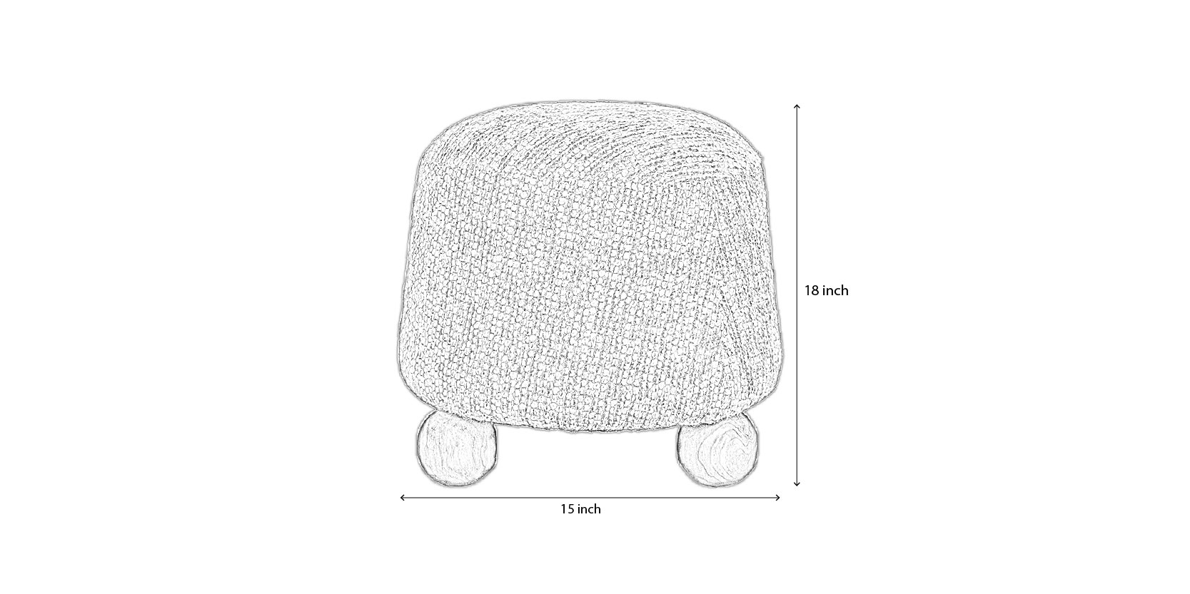 Nugget Pouffe dimensions