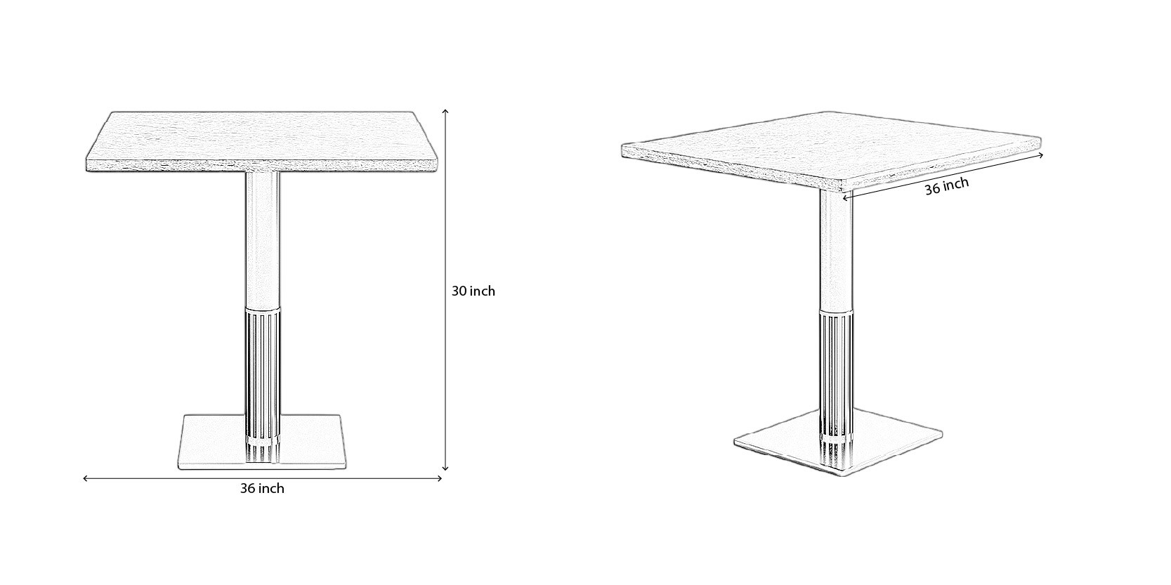 Emerald Dining Table dimensions