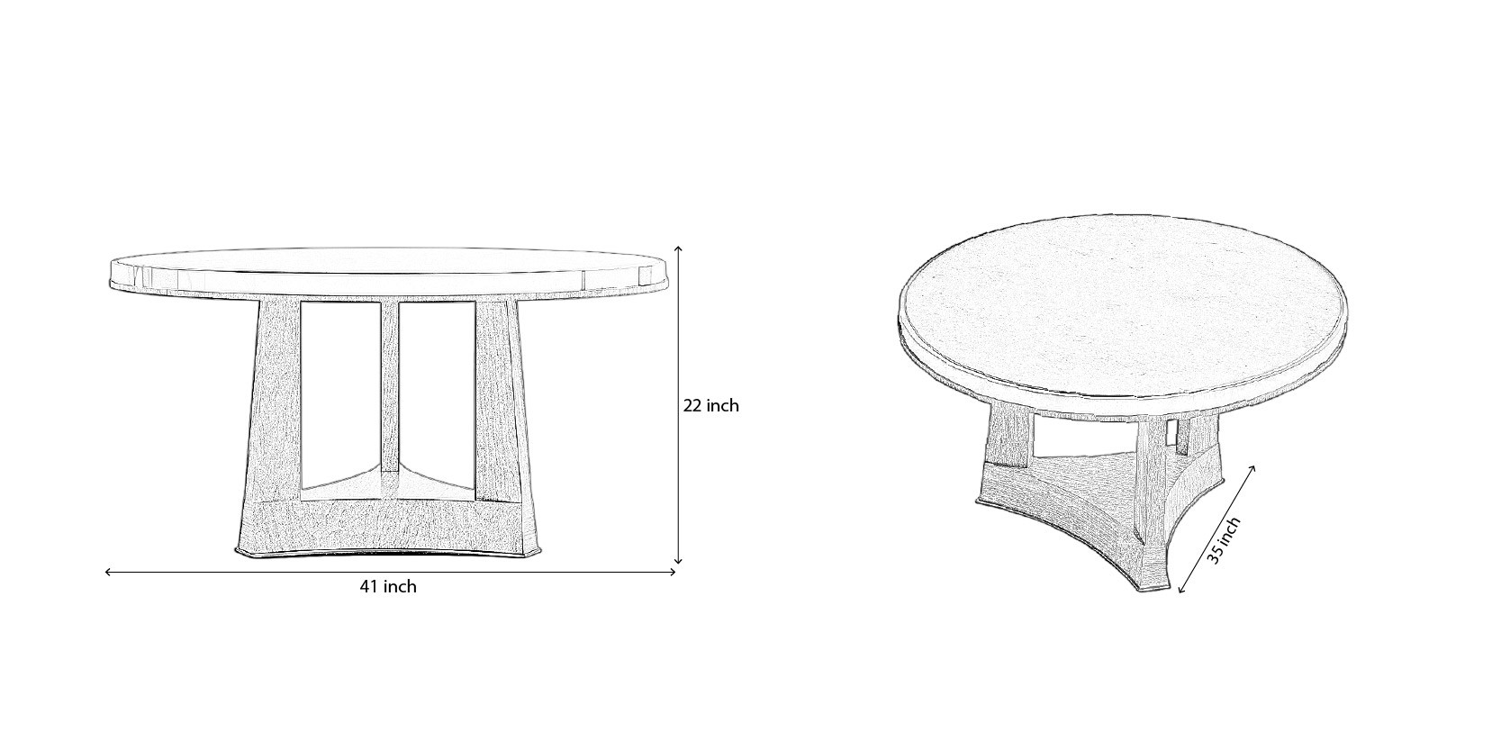 Arc Coffee Table dimensions