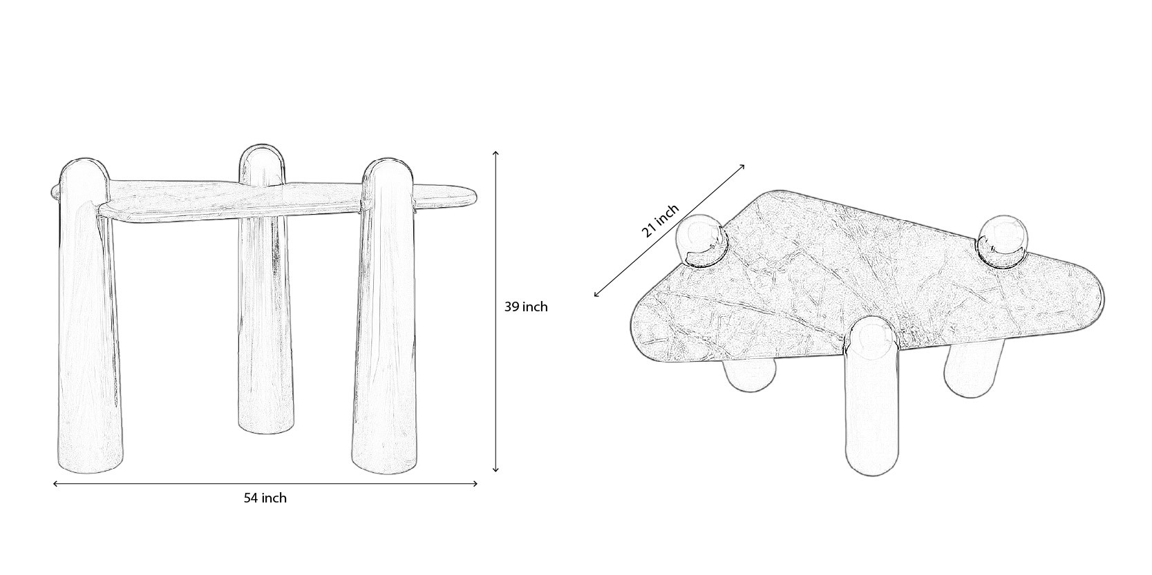 Tri Form Console dimensions