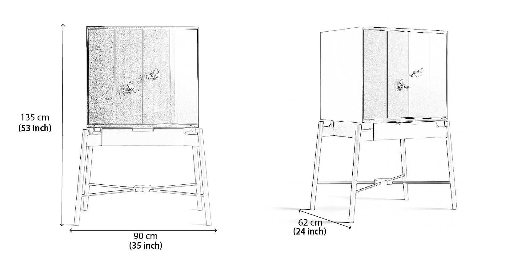 Rocky Star’s Bar Cabinet dimensions