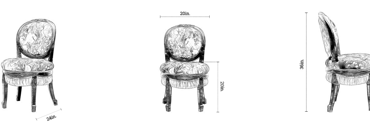 Rocky Star’s Botanical Occasional Chair dimensions