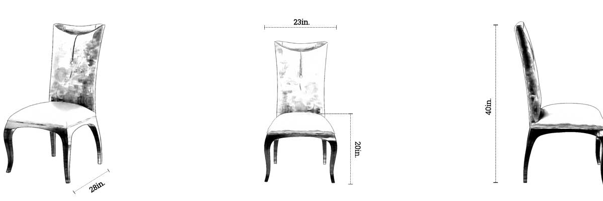 Rocky Star’s Dining Chair dimensions