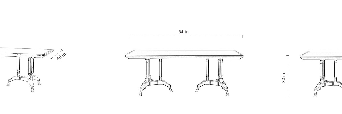Rocky Star’s Dining Table dimensions