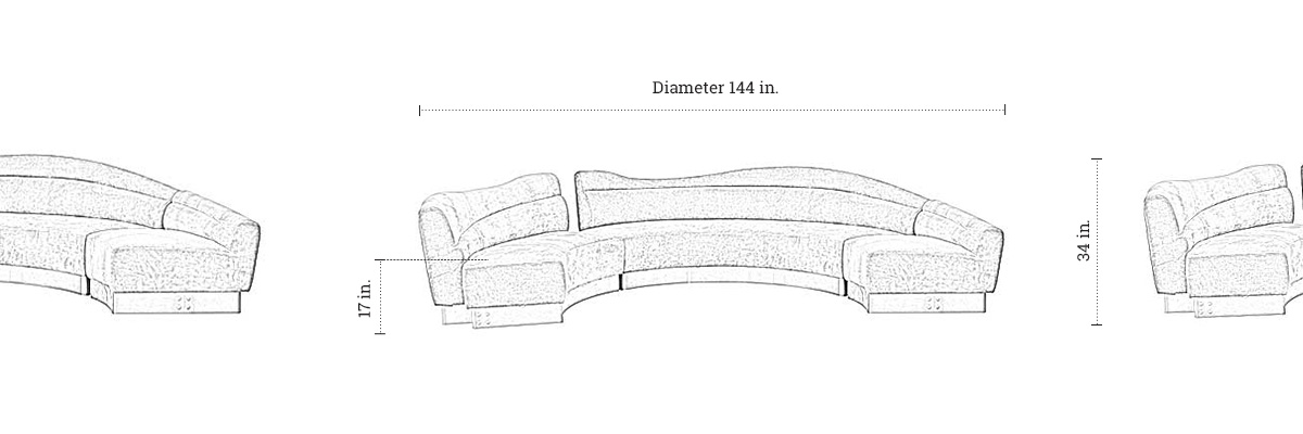 Rocky Star’s Maya Blue Sofa dimensions