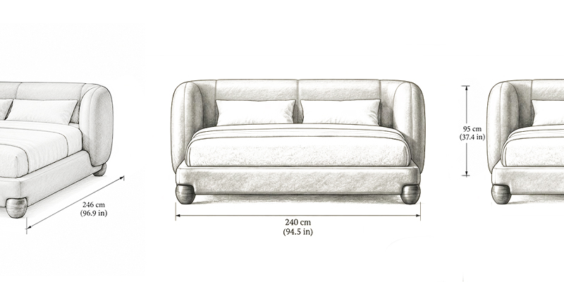 Serene Boheme Bed - Resort dimensions