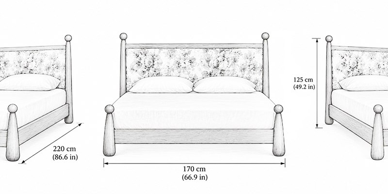 Sintra Bed - Resort dimensions