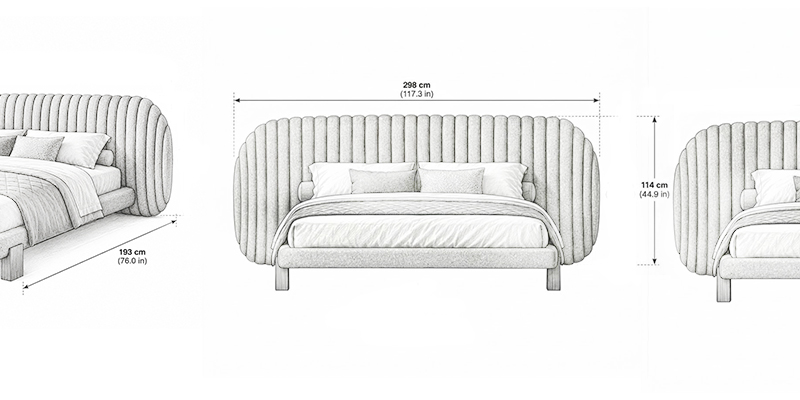 Spaghetti Luxe Bed - Resort dimensions
