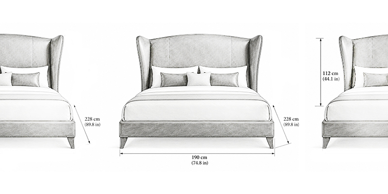 The Marlow Wing Bed - Resort dimensions