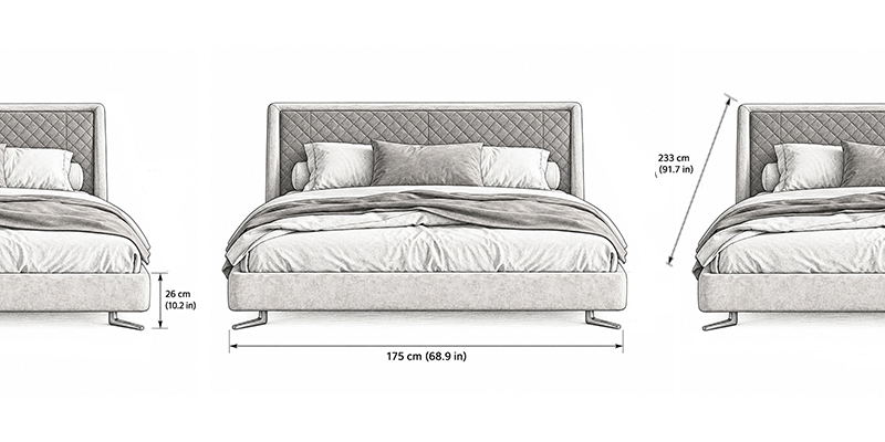 The Winston Bed - Resort dimensions