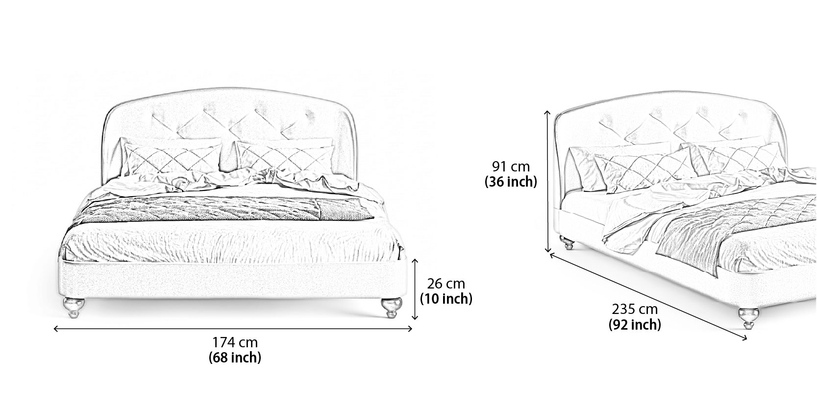 Walton Bed dimensions
