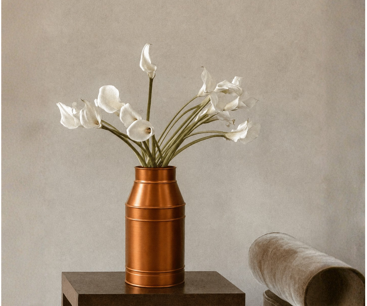 Aurelia Copper Cylindrical Vase - Resort