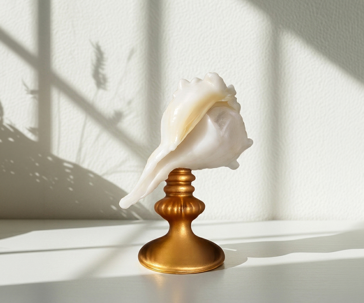 Celeste Shell Pedestal Sculpture - Resort